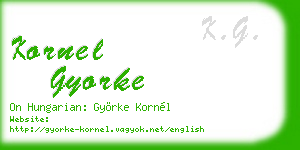kornel gyorke business card